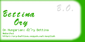 bettina ory business card